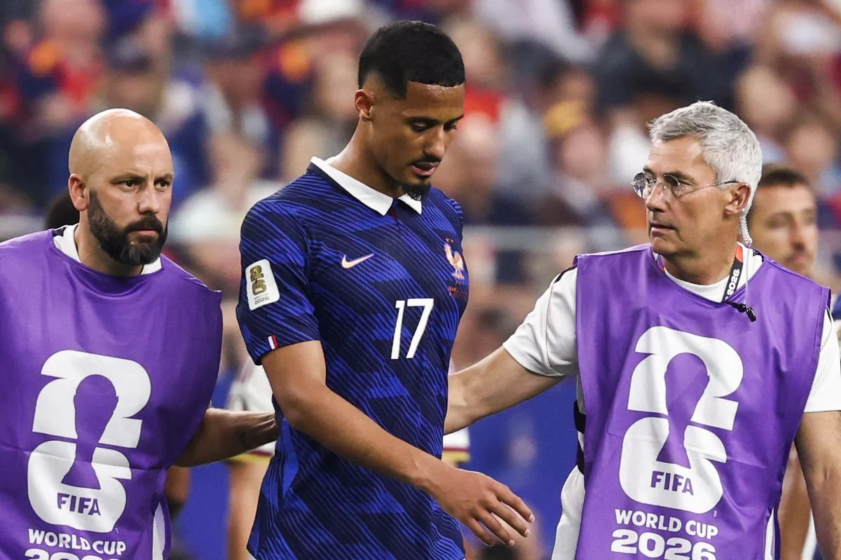 William Saliba was forced off in France's World Cup semi-final loss