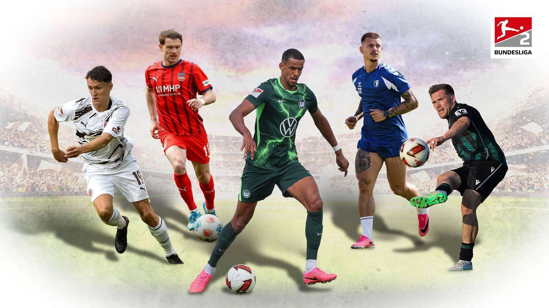 Robert Glatzel, Martijn Kaars, Mateusz Zukowski and Bundesliga 2's top scorer candidates for 2026/27