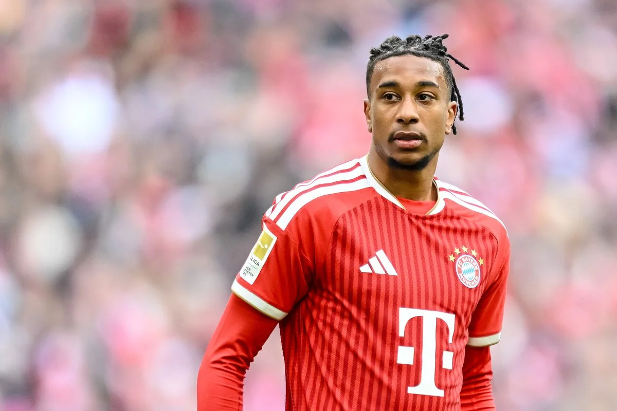 Munich, Germany - May 16: Michael Olise of FC Bayern Muenchen looks on during the Bundesliga match between FC Bayern München and 1. FC Köln at Allianz Arena on May 16, 2026 in Munich, Germany. (Photo by Harry Langer/DeFodi Images/DeFodi via Getty Images)