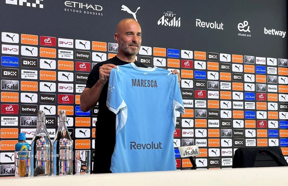 Enzo Maresca spoke to reporters for the first time as Man City boss