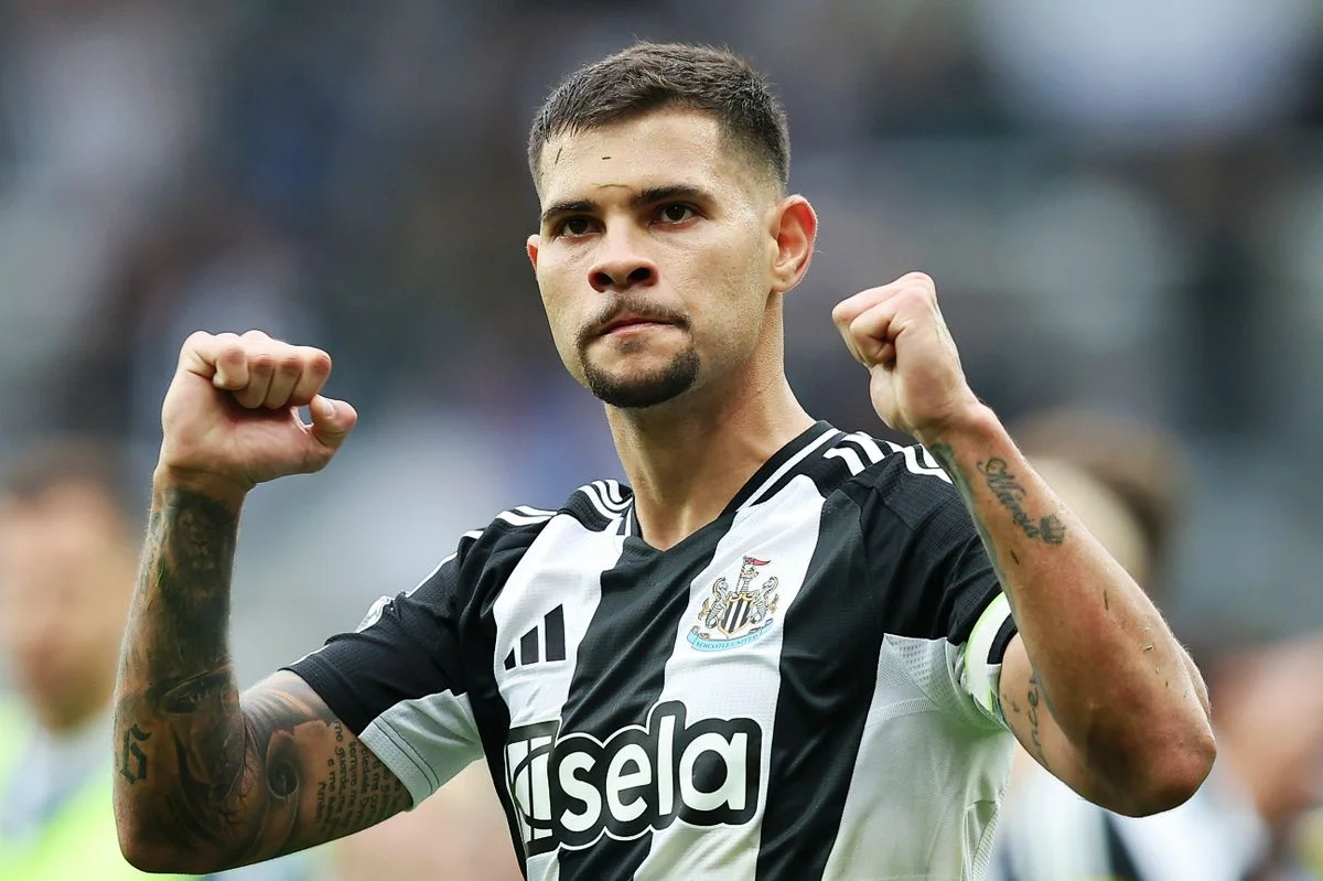 Newcastle United midfielder Bruno Guimaraes