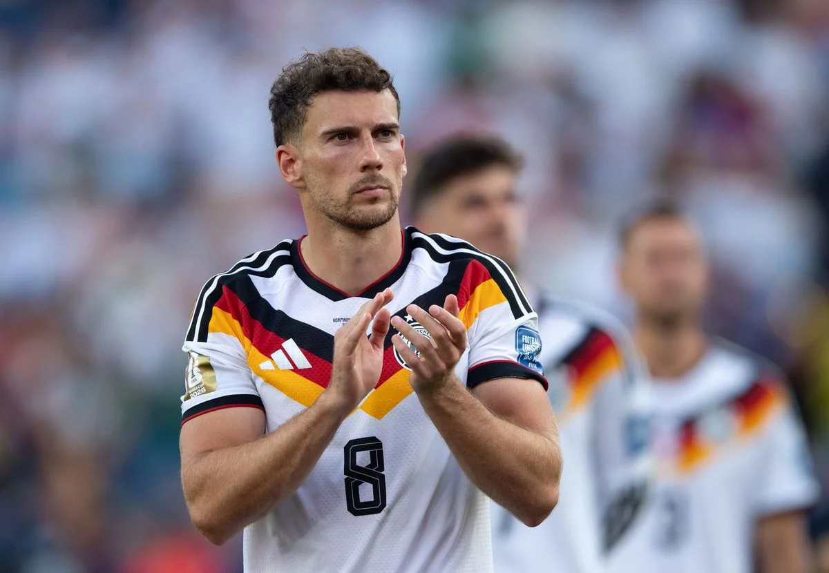 FOXBOROUGH, MASSACHUSETTS - JUNE 29: Leon Goretzka of Germany acknowledges fans following defeat in the FIFA World Cup 2026 Round Of 32 match between Germany and Paraguay at Boston Stadium on June 29, 2026 in Foxborough, Massachusetts. (Photo by Joe Prior/Visionhaus via Getty Images)
