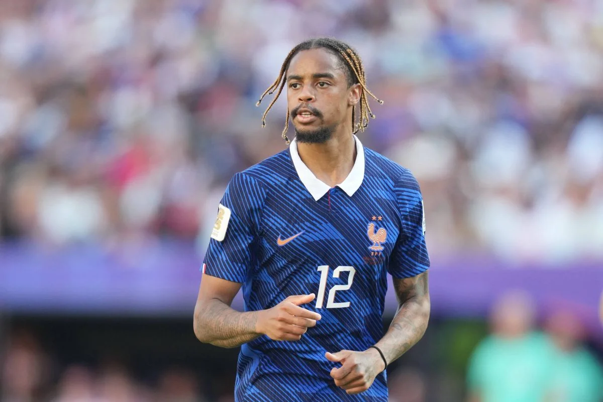 Bradley Barcola (France)   during Round of 16 FIFA World Cup 2026, Paraguay and France, Philadelphia Stadium, Philadelphia, United States on July 04  2026. (Photo by Ulrik Pedersen/NurPhoto via Getty Images)