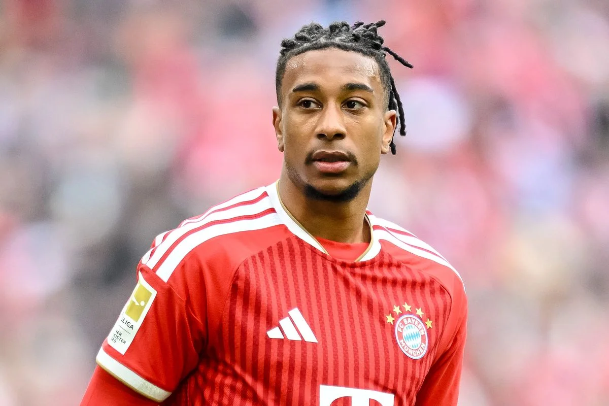 Munich, Germany - May 16: Michael Olise of FC Bayern Muenchen looks on during the Bundesliga match between FC Bayern München and 1. FC Köln at Allianz Arena on May 16, 2026 in Munich, Germany. (Photo by Harry Langer/DeFodi Images/DeFodi via Getty Images)